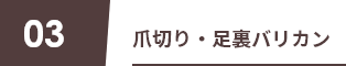 03 爪切り・足裏バリカン